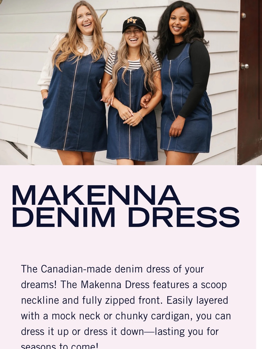 Smash + Tess Makenna Denim Mini Dress - Dark Blue